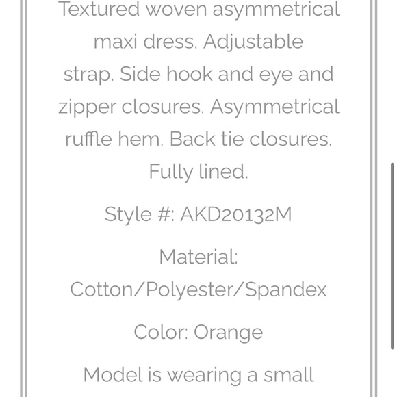 Orange asymmetric dress - Picture 13 of 13